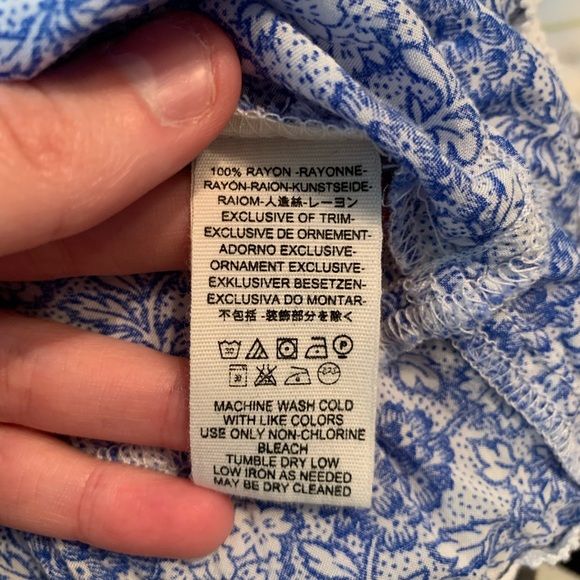 Free People Blue Floral Crop Top - Picture 6 of 8